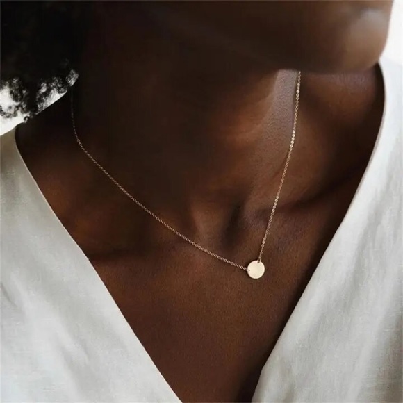 ⚜️[𝟯/$𝟮𝟴]⚜️NEW 9mm Coin Charm Stainless Steel Necklace - Picture 5 of 15